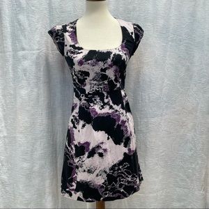 French Connection Abstract Art Fitted Sheath